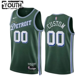 Dres Detroit Pistons Prilagođeni Nike 2022-23 City Edition Zelena Swingman - Dječji